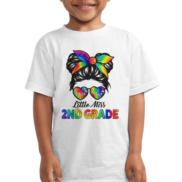 Girls Second Grade Back To School Cute Little Miss 2nd Grade Graphic Kid T-Shirt