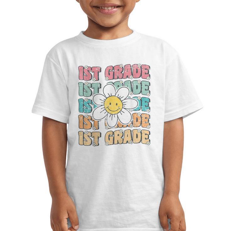 Groovy 1st Grade Back To School First Day Of First Grade Graphic Kid T-Shirt