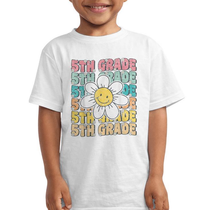 Groovy 5th Grade Back To School First Day Of Fifth Grade Graphic Kid T-Shirt