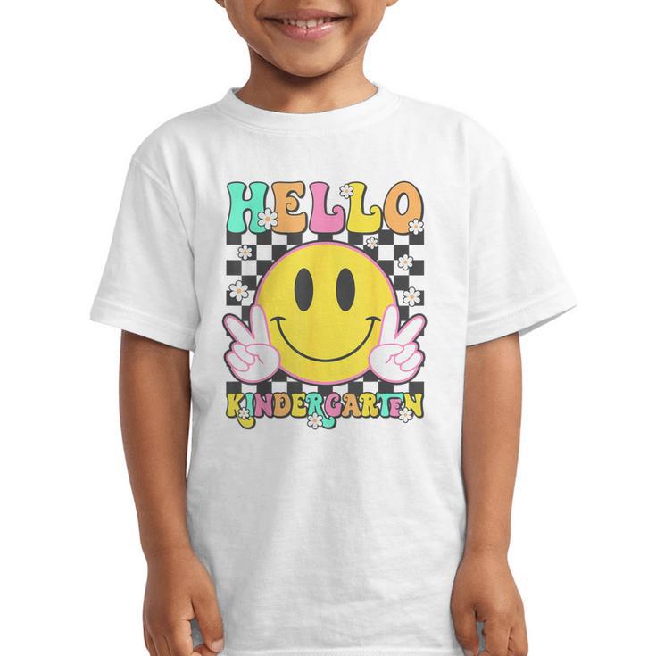 Hello Kindergarten Smile Face Back To School Girl Kid Graphic Kid T-Shirt
