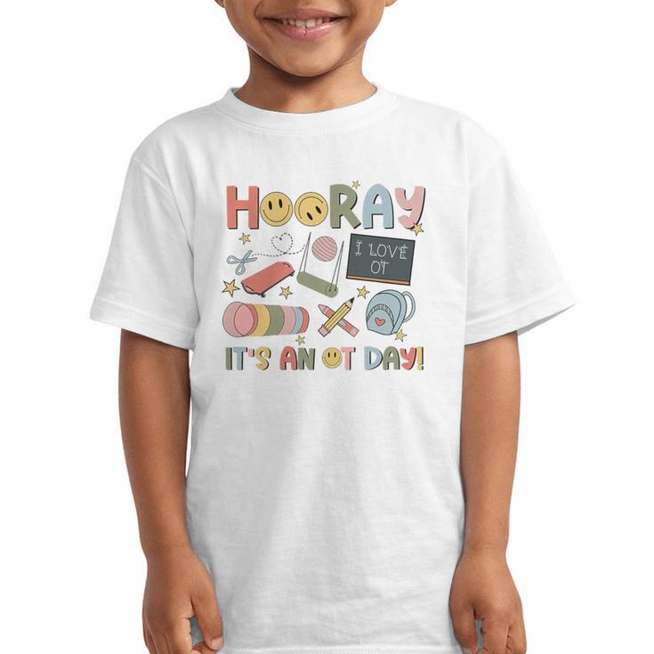 Hooray It’s An OT Day Occupational Therapy Back To School Premium Tri-Blend Graphic Kid T-Shirt