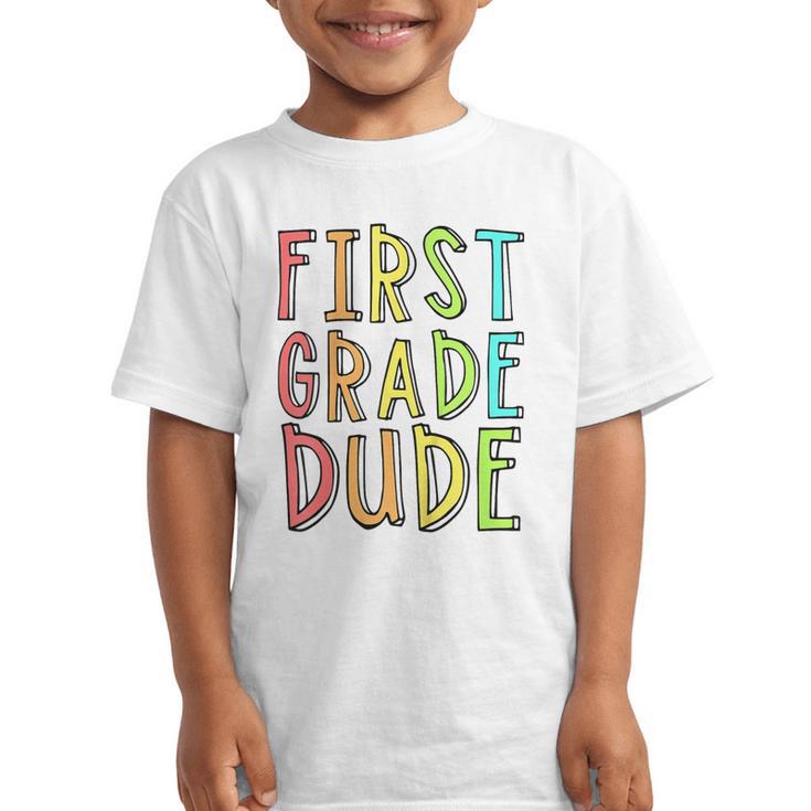 Kids First Day Of First Grade Dude 1st Grade Back To School Boys Graphic Kid T-Shirt