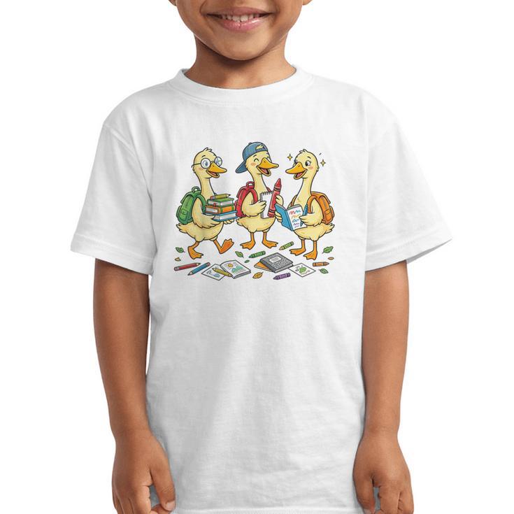 Kindergarten 1st Grade Goose Back To School Boys Graphic Kid T-Shirt
