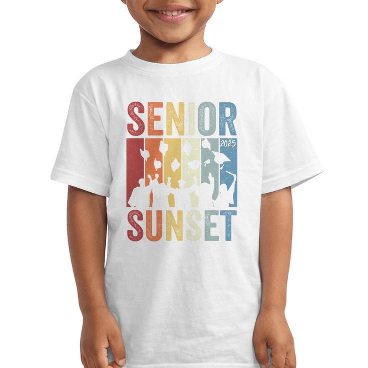 Last First Day Senior Sunset Class Of 2025 Back To School Performance Graphic Kid T-Shirt