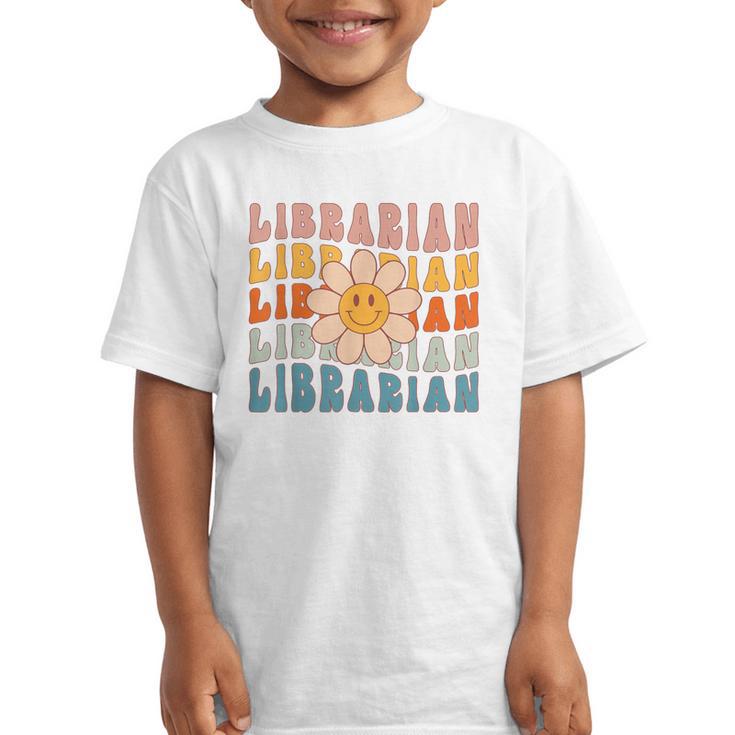 Librarian Retro Find Me At The Library Back To School Graphic Kid T-Shirt