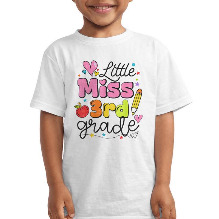 Little Miss 3rd Grade Back To School Cute Third Grade Girls Graphic Kid T-Shirt