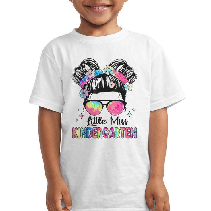 Little Miss Kindergarten Girls Kids Back To School Kinder Graphic Kid T-Shirt