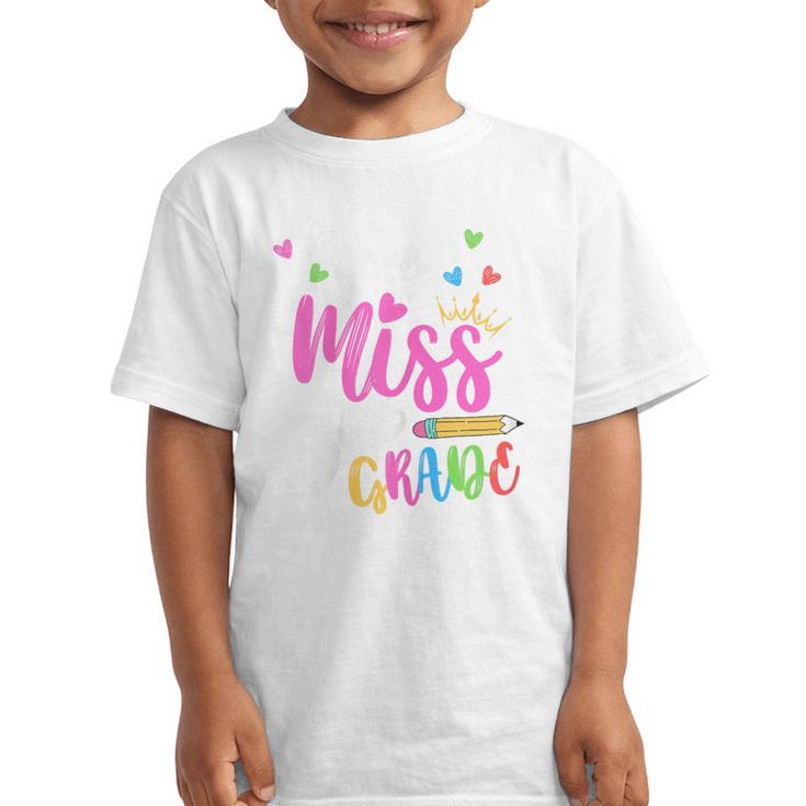 Little Misss Third Grade Back To School 3rd Grader Girl Graphic Kid T-Shirt