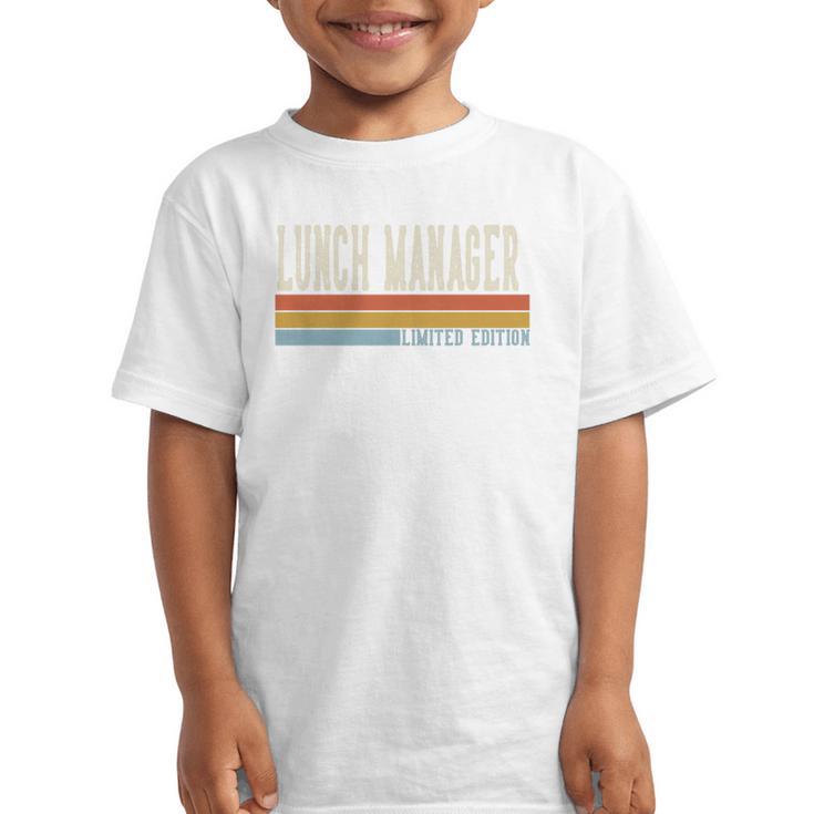 Lunch Manager Week Retro Vintage Back To School Day Premium Tri-Blend Graphic Kid T-Shirt