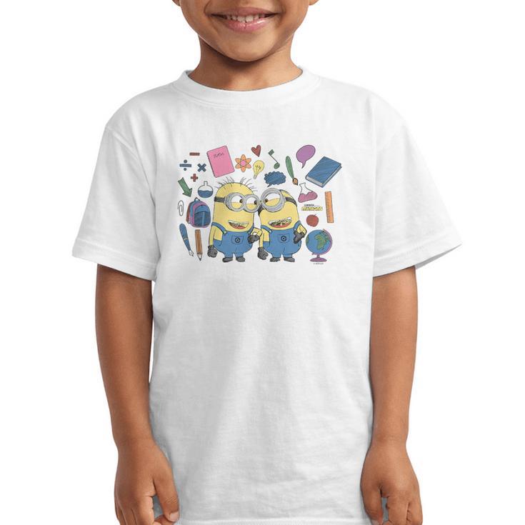 Minions Back To School Sketched Graphic Kid T-Shirt