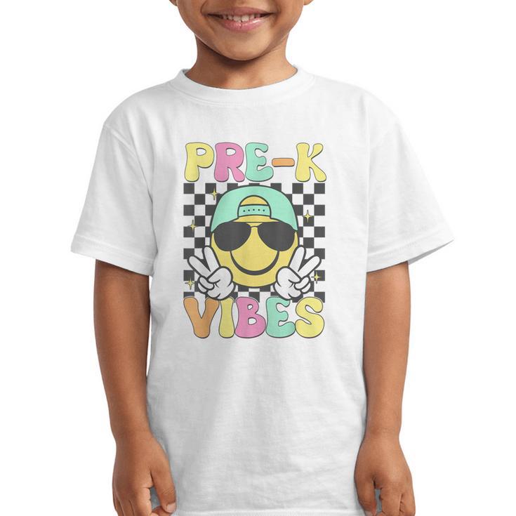 Pre-K Vibes Smile Face Back To School Pre-K Graphic Kid T-Shirt