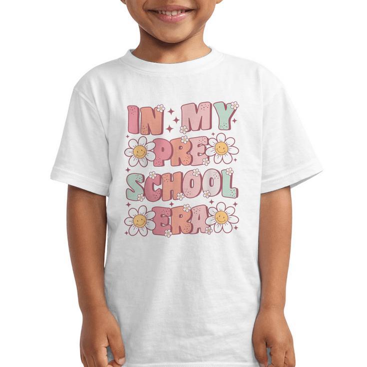 In My Preschool Era Retro Cute Groovy Pre K Back To School Graphic Kid T-Shirt