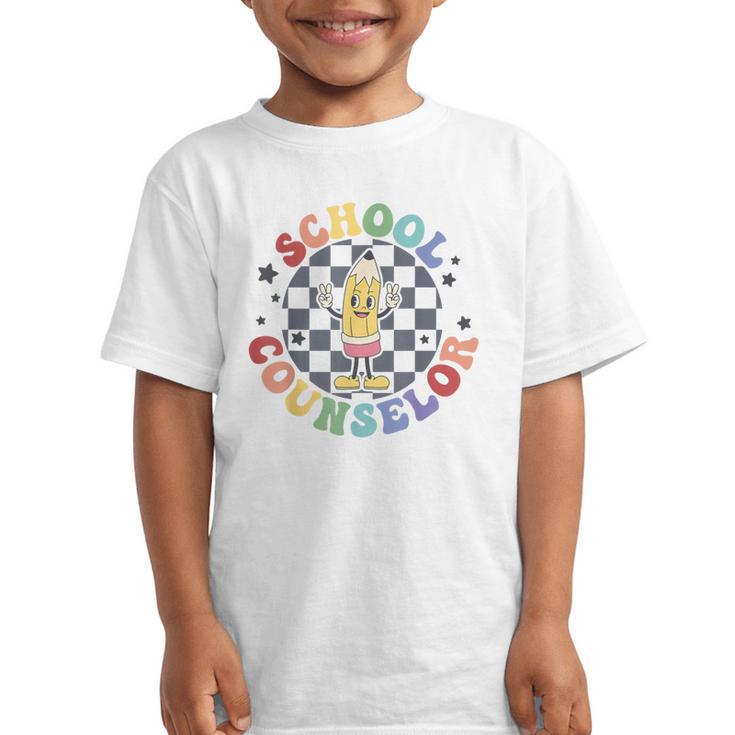 Retro Pencil School Counselor Back To School For Counselor Graphic Kid T-Shirt