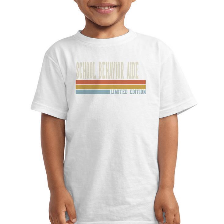 School Behavior Aide Week Retro Vintage Back To School Day Premium Tri-Blend Graphic Kid T-Shirt
