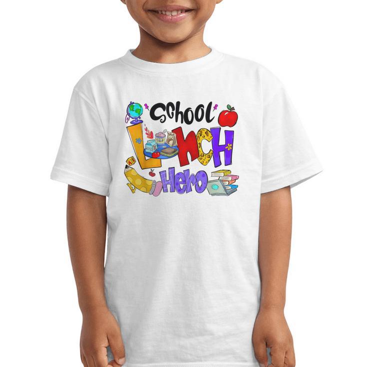School Lunch Hero Cafeteria Squad Workers Back To School Graphic Kid T-Shirt