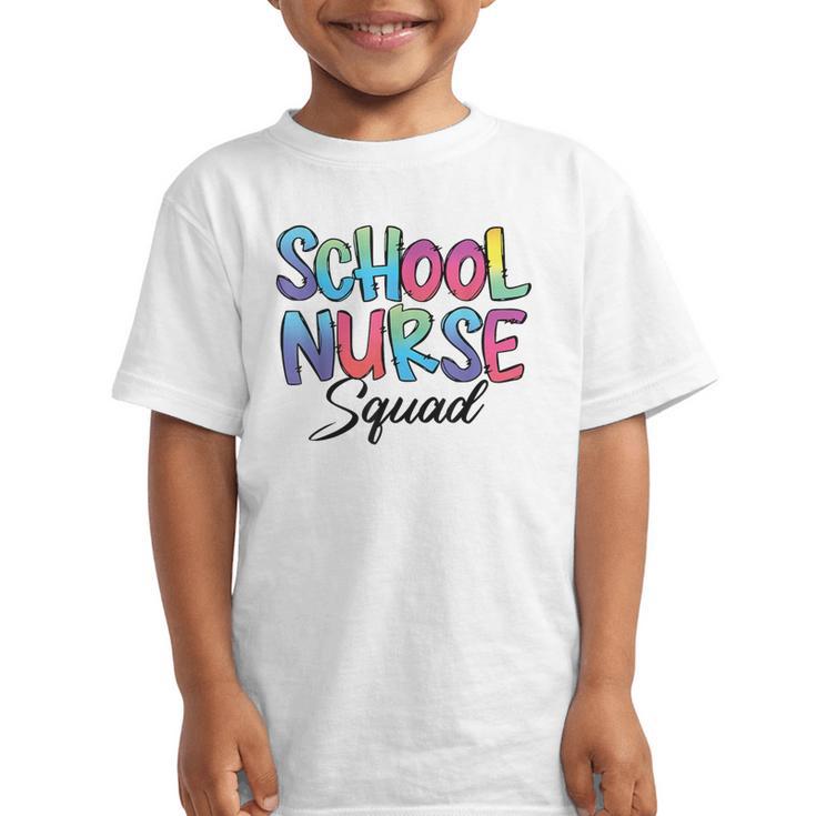 School Nurse Squad Tie Dye Back To School Appreciation Graphic Kid T-Shirt