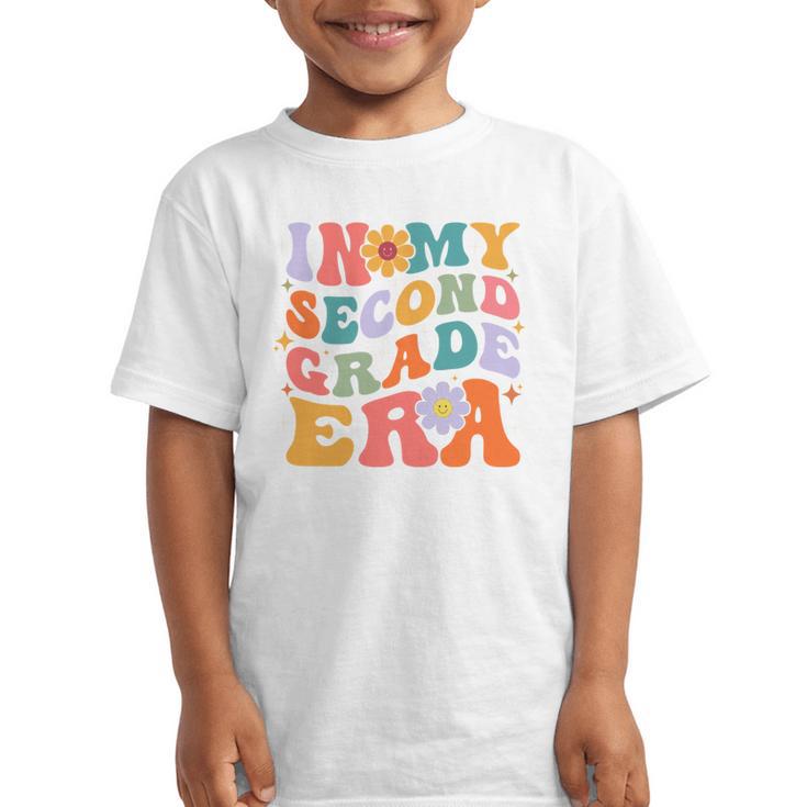 In My Second Grade Era Back To School Retro Groovy 2nd Grade Graphic Kid T-Shirt