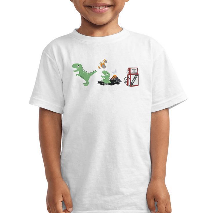 Solid Liquid Gas Dinosaur Back To School Premium Tri-Blend Graphic Kid T-Shirt