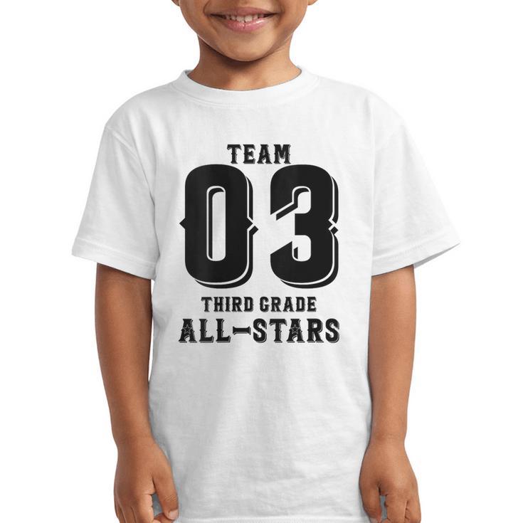Team 3rd Grade All-Stars Back To School Tee For Stude Graphic Kid T-Shirt