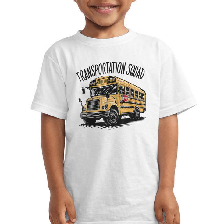 Transportation Squad Bus Drivers Back To School Graphic Kid T-Shirt