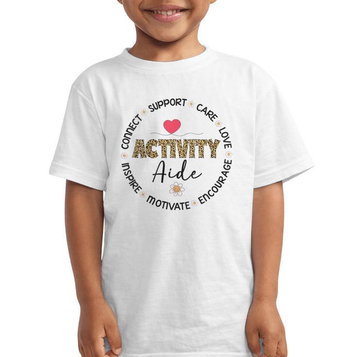 Women's Leopard Activity Aide Appreciation Week Back To School Graphic Kid T-Shirt