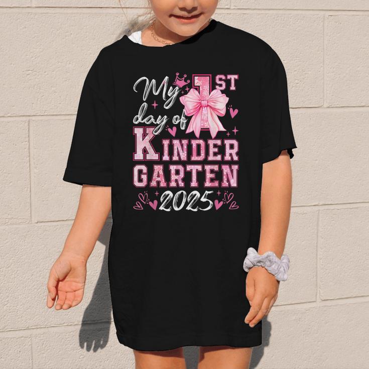 My 1st Day Of Kindergarten 2025 Back To School Girls Graphic Kid T-Shirt My 1st Day Of Kindergarten 2025 Back To School Girls Graphic Kid T-Shirt