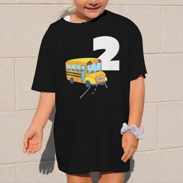 2nd Birthday School Bus Kids Back To School Themes Party Graphic Kid T-Shirt