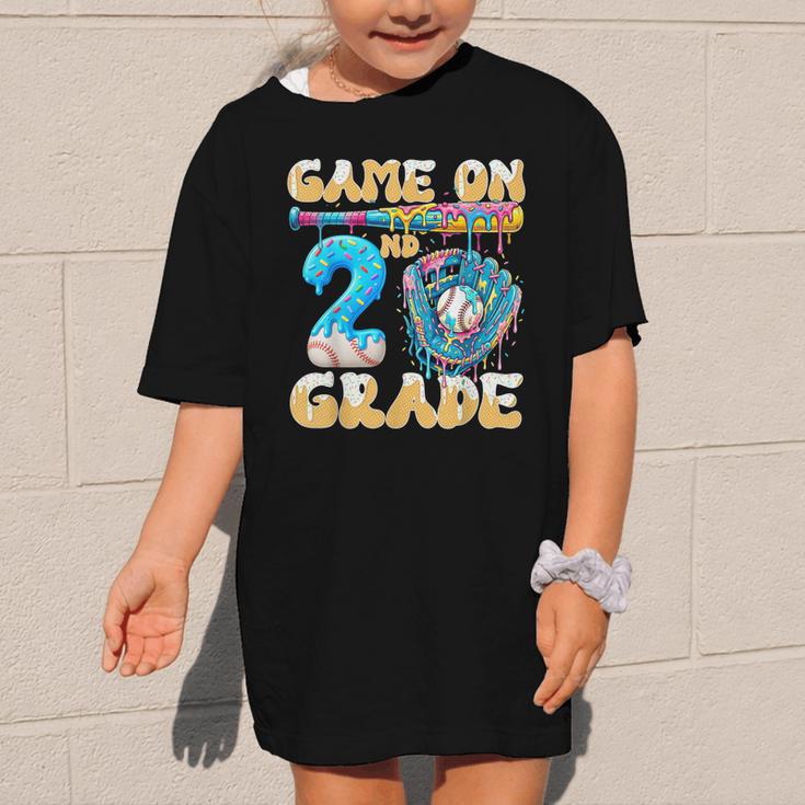 2nd Grade Back To School Baseball Drip Ice Cream Game On Graphic Kid T-Shirt 2nd Grade Back To School Baseball Drip Ice Cream Game On Graphic Kid T-Shirt