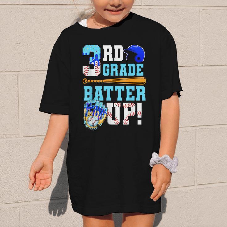 3rd Grade Back To School Baseball Drip Ice Cream Batter Up Graphic Kid T-Shirt 3rd Grade Back To School Baseball Drip Ice Cream Batter Up Graphic Kid T-Shirt