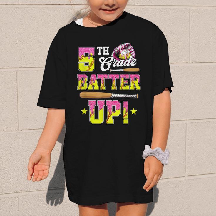 5th Grade Butter Up Softball Ice Cream Drip Back To School Graphic Kid T-Shirt