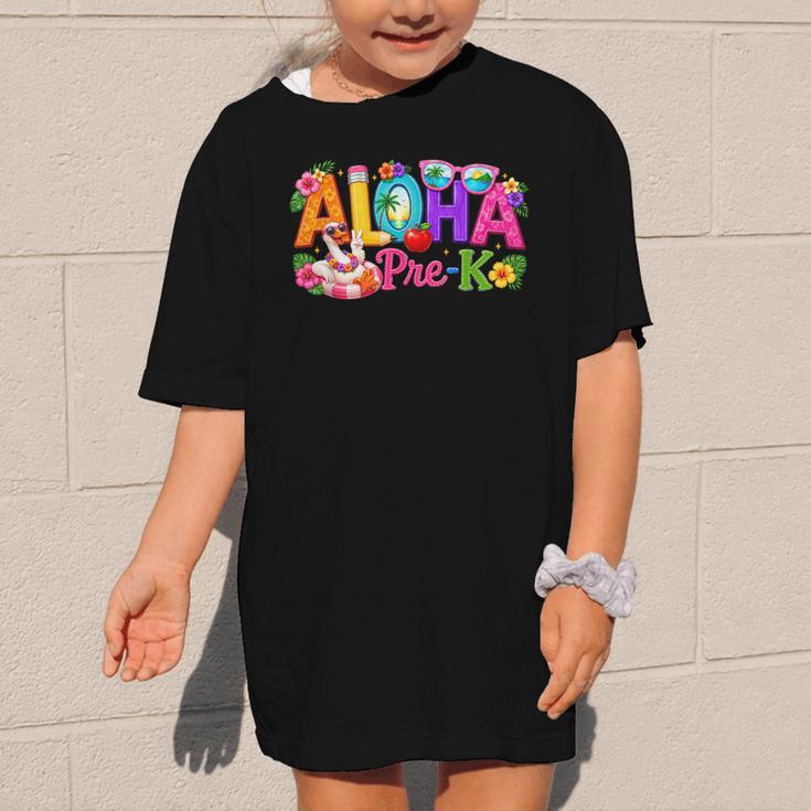 Aloha Pre-K Tropical Floral Beach Silly Goose Back To School Graphic Kid T-Shirt Aloha Pre-K Tropical Floral Beach Silly Goose Back To School Graphic Kid T-Shirt
