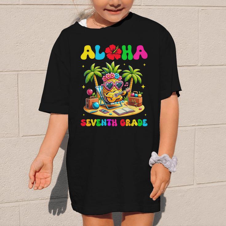 Aloha Seventh Grade Pineapple Hawaii Back To School Girls Graphic Kid T-Shirt
