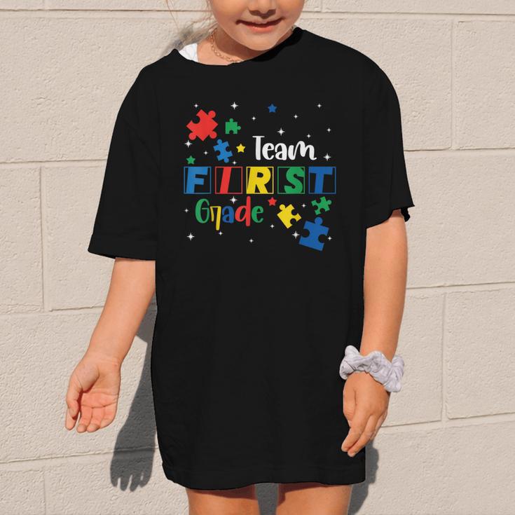 Back To School Autism Puzzle Pieces Autistic First Grade ASD Graphic Kid T-Shirt Back To School Autism Puzzle Pieces Autistic First Grade ASD Graphic Kid T-Shirt