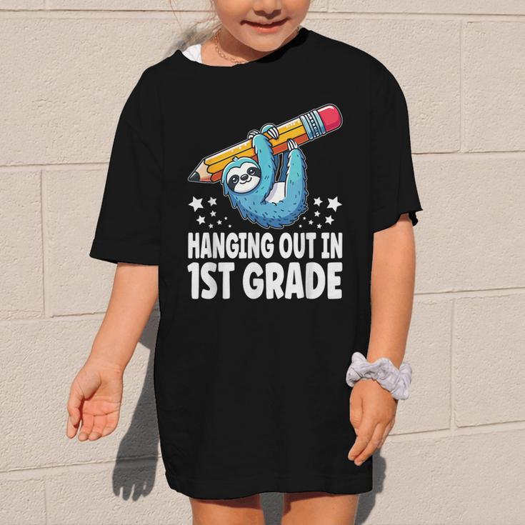 Back To School First Grade Sloth Hanging Out In 1st Grade Graphic Kid T-Shirt Back To School First Grade Sloth Hanging Out In 1st Grade Graphic Kid T-Shirt