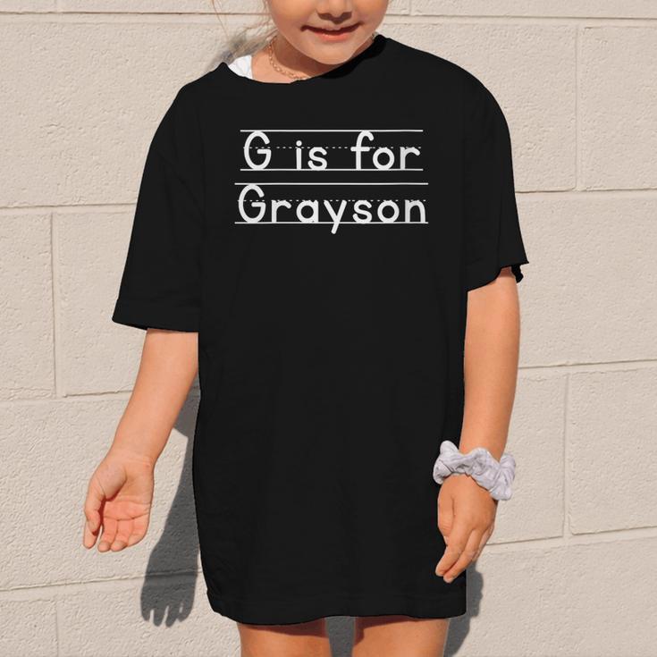 Back To School G Is For Grayson First Day Of School Kids Graphic Kid T-Shirt Back To School G Is For Grayson First Day Of School Kids Graphic Kid T-Shirt