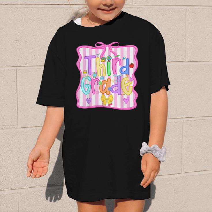 Back To School Third Grade Girls Coquette Bow 3rd Grade Kids Graphic Kid T-Shirt Back To School Third Grade Girls Coquette Bow 3rd Grade Kids Graphic Kid T-Shirt