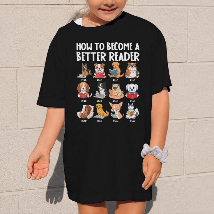 How To Become a Better Reader Dog Back To School Graphic Kid T-Shirt How To Become a Better Reader Dog Back To School Graphic Kid T-Shirt