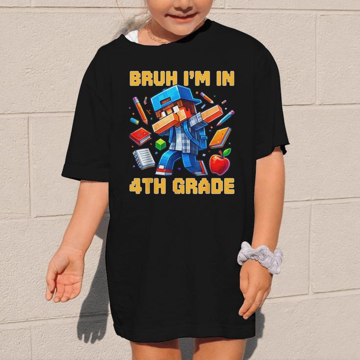 Bruh I'm In 4th Grade Dabbing Boys Kids Gamer Back To School Graphic Kid T-Shirt