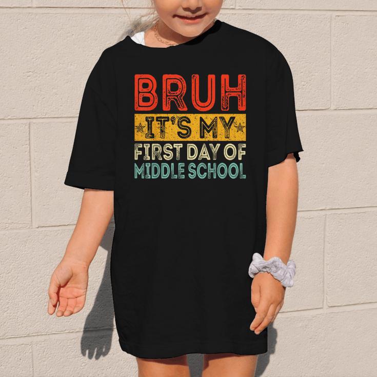 Bruh It's My First Day Of Middle School Back To School Graphic Kid T-Shirt Bruh It's My First Day Of Middle School Back To School Graphic Kid T-Shirt
