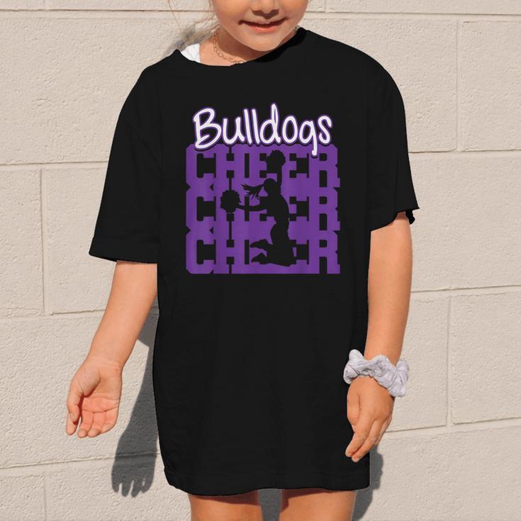 Bulldogs Cheer Back To School Cheerleading Spirit P Graphic Kid T-Shirt