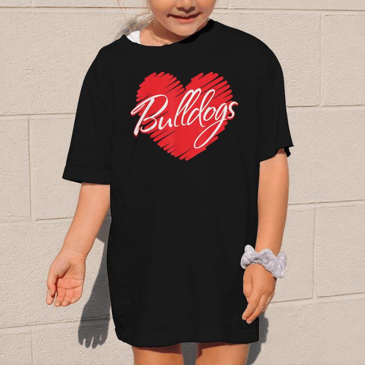 Bulldogs Heart Back To School Spirit R Graphic Kid T-Shirt Bulldogs Heart Back To School Spirit R Graphic Kid T-Shirt
