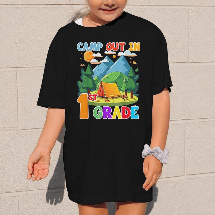 Camp Out In 1st Grade Back To School For Camping Lover Graphic Kid T-Shirt