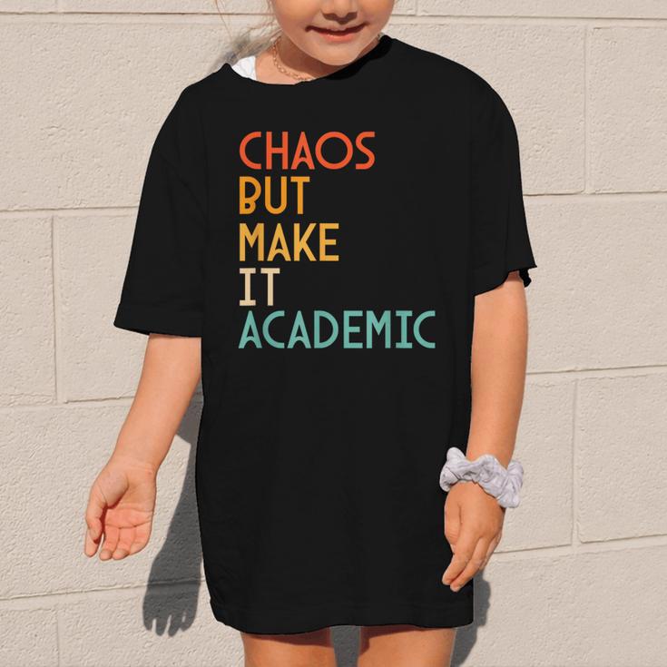 Chaos But Make It Academic Retro Back To School Graphic Kid T-Shirt Chaos But Make It Academic Retro Back To School Graphic Kid T-Shirt