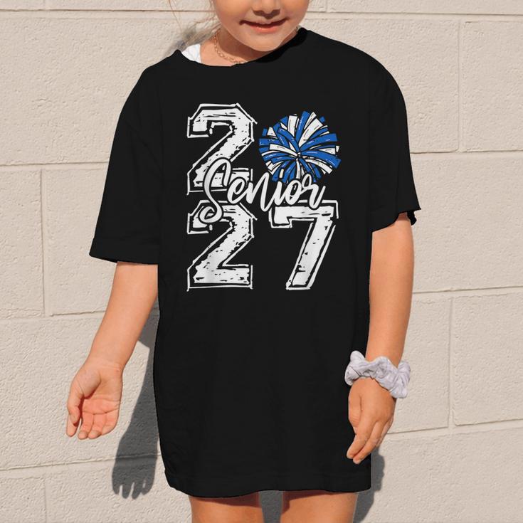 Class Of 2027 Cheer Blue Senior 2027 Back To School Graphic Kid T-Shirt