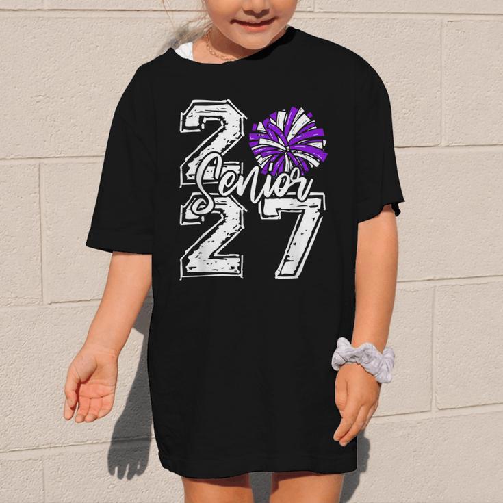 Class Of 2027 Cheer Purple Senior 2027 Back To School Graphic Kid T-Shirt Class Of 2027 Cheer Purple Senior 2027 Back To School Graphic Kid T-Shirt