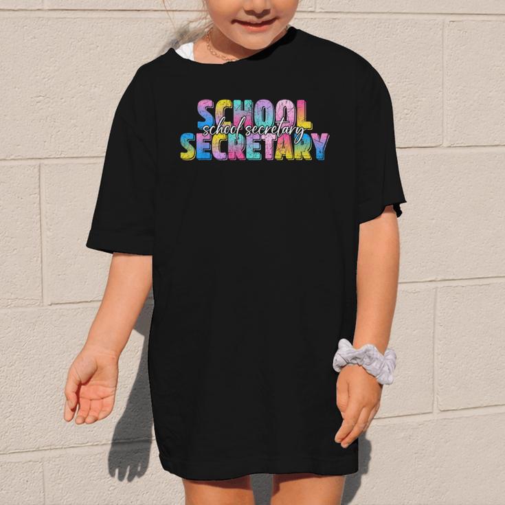 Colorful School Secretary Back To School Rainbow Graphic Kid T-Shirt Colorful School Secretary Back To School Rainbow Graphic Kid T-Shirt