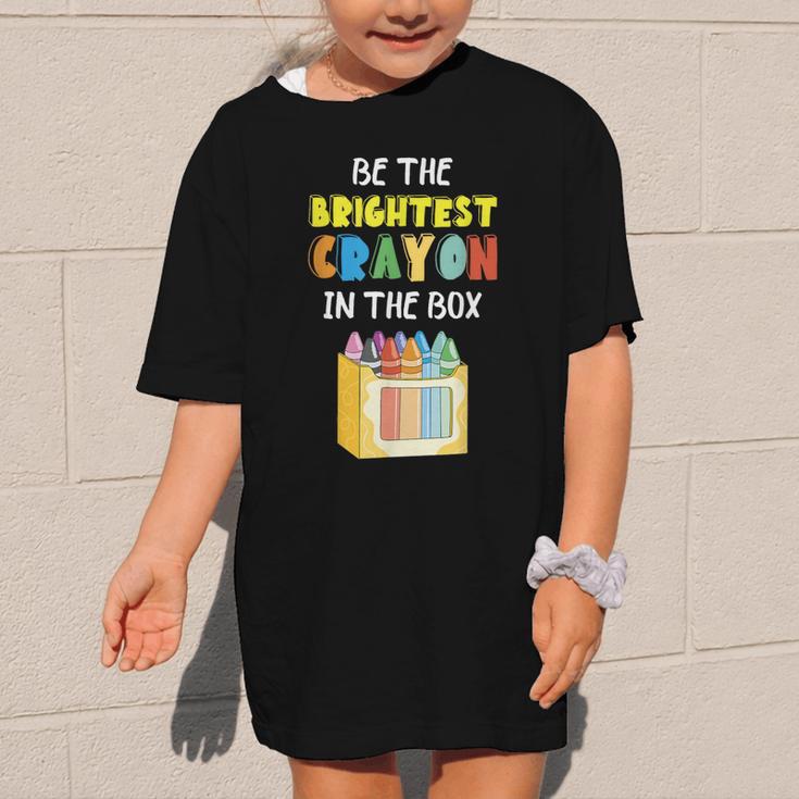 Crayon Be The Brightest Students Crayons Back To School Graphic Kid T-Shirt Crayon Be The Brightest Students Crayons Back To School Graphic Kid T-Shirt