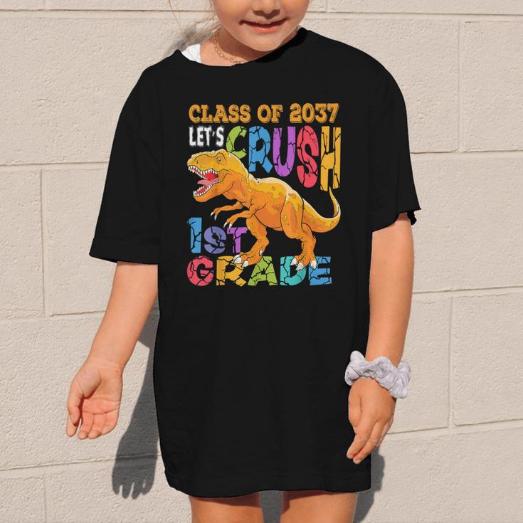 Crush 1st Grade Dinosaur Back To School Class Of 2037 Boy Graphic Kid T-Shirt
