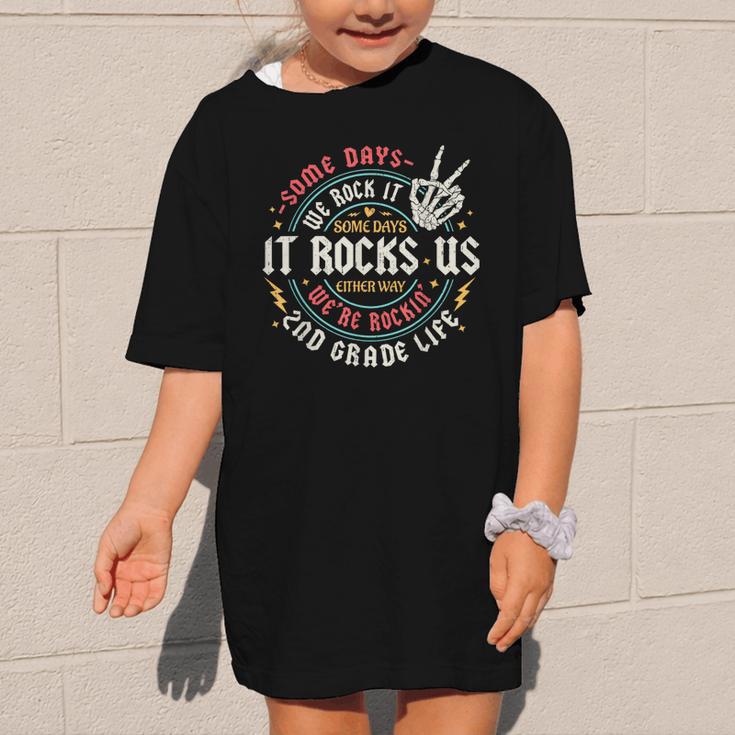 Some Days We Rock It 2nd Grade Life Back To School Graphic Kid T-Shirt Some Days We Rock It 2nd Grade Life Back To School Graphic Kid T-Shirt