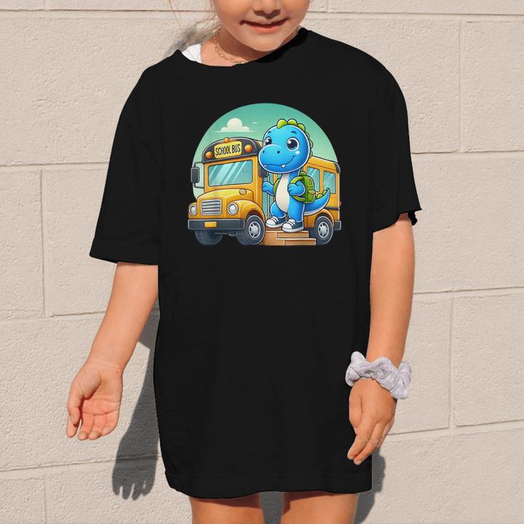 Dinosaur Kids Riding a Bus Back To School Ready To Crush Graphic Kid T-Shirt Dinosaur Kids Riding a Bus Back To School Ready To Crush Graphic Kid T-Shirt